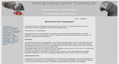 Desktop Screenshot of graupapageien-haltung.de